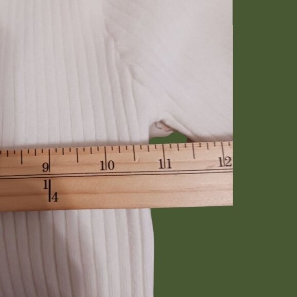 Forever 21 Ribbed Zip-Up Collared Short-Sleeve Top White Medium - Picture 5 of 7